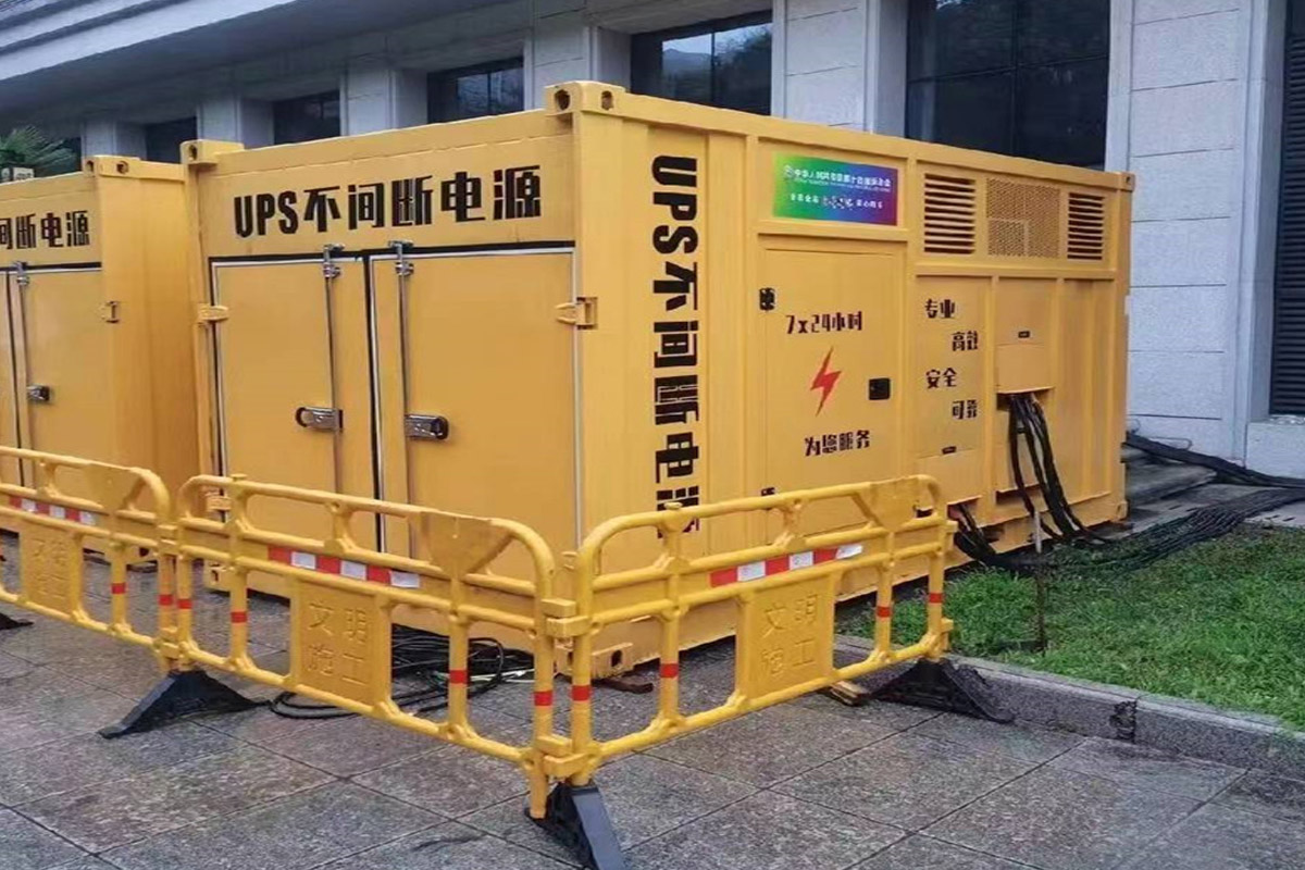枣阳发电机租赁施工现场