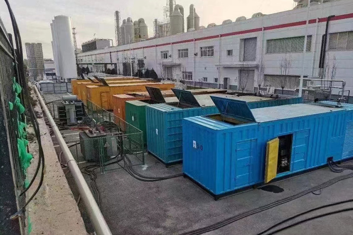 枣阳发电机租赁施工现场